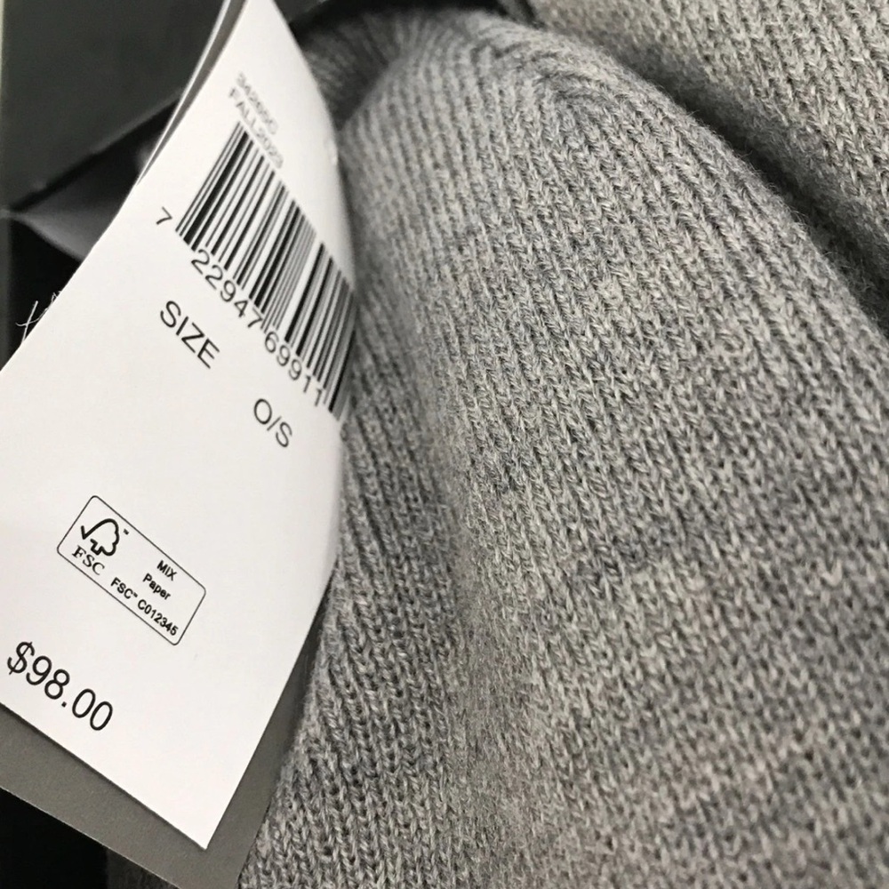 Michael Kors Grey/Black 2pc Beanie & Scarf Set - Size O/S Unisex AUTHENTIC NEW - Picture 6 of 7